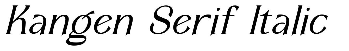 Kangen Serif Italic